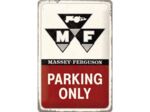 Plaque métal - MASSEY FERGUSSON Parking Only - 20 x 30 cm.