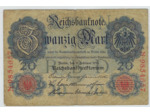 ALLEMAGNE 20 MARK SERIE N 9854657 19-02-1914 TB+