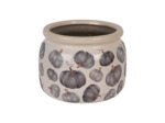 Pot de Fleurs céramique Citrouille gris 20x15cm