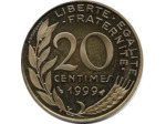 FRANCE 20 CENTIMES LAGRIFFOUL 1999 BE
