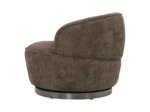 Fauteuil Eden Filou tissu marron foncé  87x89x70cm