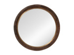 Grand Miroir Rond Éclat Rustique en Laiton 90x8cm