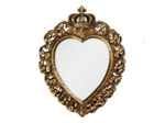 Miroir royal coeur doré 23x3x30cm