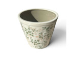 Pot de fleurs céramique vert beige 22x20cm