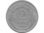 FRANCE 2 FRANCS MORLON ALU 1945 C TB-