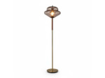 Lampadaire Osana Led Verre fumée gris métal 45x45x160cm