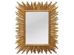 Miroir soleil convexe rectangulaire doré 24x29cm