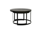 Duo tables Gigognes en Bronze Métal 76x76x46cm