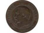 FRANCE 10 CENTIMES (module de) NAPOLEON III 1854 VISITE DE LILLE TB-