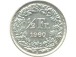 SUISSE 1/2 FRANC 1960 B SUP/NC