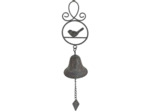 Cloche suspendre oiseaux fonte 10x10x74cm