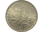 FRANCE 2 FRANCS SEMEUSE 1914 C SUP