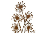 Tuteur déco fleurs fer marron 42x85cm