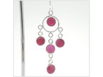 Boucles d'oreilles Rubis et Argent Massif