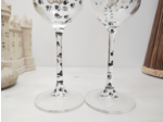 Flutes à champagne en cristal peintes à la main sur le thème des chats