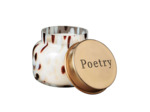 Bougie Blanche couvercle Poetry 1 Mèche 9x12cm