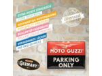 Plaque métal MOTO GUZZI -  Parking Only - 40 x 30 cm.