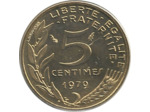 FRANCE 5 CENTIMES LAGRIFFOUL 1979 FDC