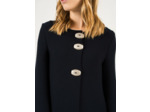 Veste en laine Adrets Réédit en point mousse, à larges boutons