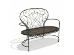 Banc jardin fer Romantique 124x47x100cm