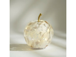 Pomme Simona LED blanche doré 16x16x17cm