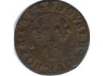 LOUIS XIII (1610-1643) DOUBLE TOURNOIS 1614 T (Nantes) B+