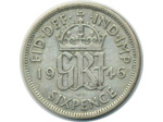 GRANDE BRETAGNE 6 PENCE 1946 GEORGES VI TB+ (W852)