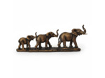 Déco famille 3 éléphants dorés 41x10x17cm