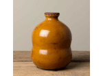 Vase bulles marron glacé céramique 13x9cm