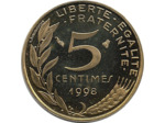 FRANCE 5 CENTIMES LAGRIFFOUL 1998 4 plis BE
