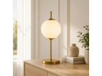 Lampe à Poser Boule Kota Led métal doré 20x20x52cm