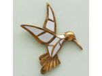 Miroir colibri résine doré 37x40cm