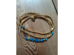 BRACELET MULTIRANGS SQUARE BLUE