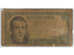 ESPAGNE 5 PESETAS 16 AOUT 1951 SERIE L B+