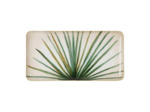 Plateau palmier vert et doré 31x16x31cm