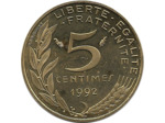 FRANCE 5 CENTIMES LAGRIFFOUL 1992 BE