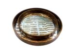 Set 2 plateaux ronds miroirs GERONIMO 46x4.5cm