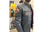 Blouson homme cuir marine