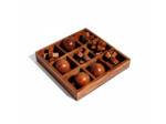 Jeu Morpion OXO 3D en bois Acacia 23x7x23cm