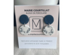 Boucles d'oreille en porcelaine colorée