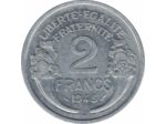 FRANCE 2 FRANCS MORLON ALU 1945 B TTB+