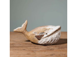 Sculpture Baleine Bois Naturel 22x11x13cm