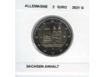 ALLEMAGNE 2021 G 2 EURO COMMEMORATIVE SACHSEN ANHALT SUP