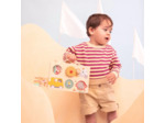 LILLIPUTIENS - Panneau d'Activité Thème véhicules -Jouet d’éveil Multi-activités pour bébé - Valisette Pratique à Transporter