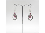 Boucles d'oreilles Rubis et Argent Massif