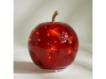 Lampe à Poser Led Pomme rouge verre 15x15x17cm