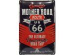 Plaque métal - Route 66 Mother Road The Ultimate American Road Trip - 20 x 30 cm.