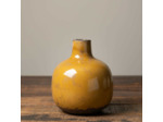 Vase céramique moutarde 16x14cm