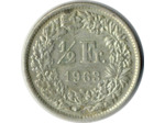 SUISSE 1/2 FRANC 1963 B TTB+ N2