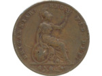 GRANDE BRETAGNE 1 FARTHING VICTORIA 1854 TB+